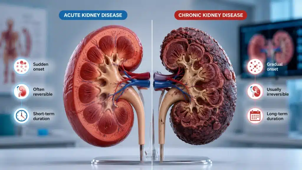 Difference Between Acute and Chronic Kidney Disease