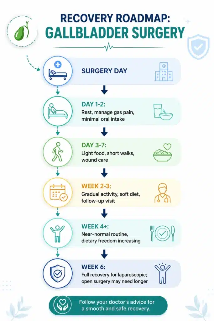 Recovery After Gallbladder Surgery Flowchart