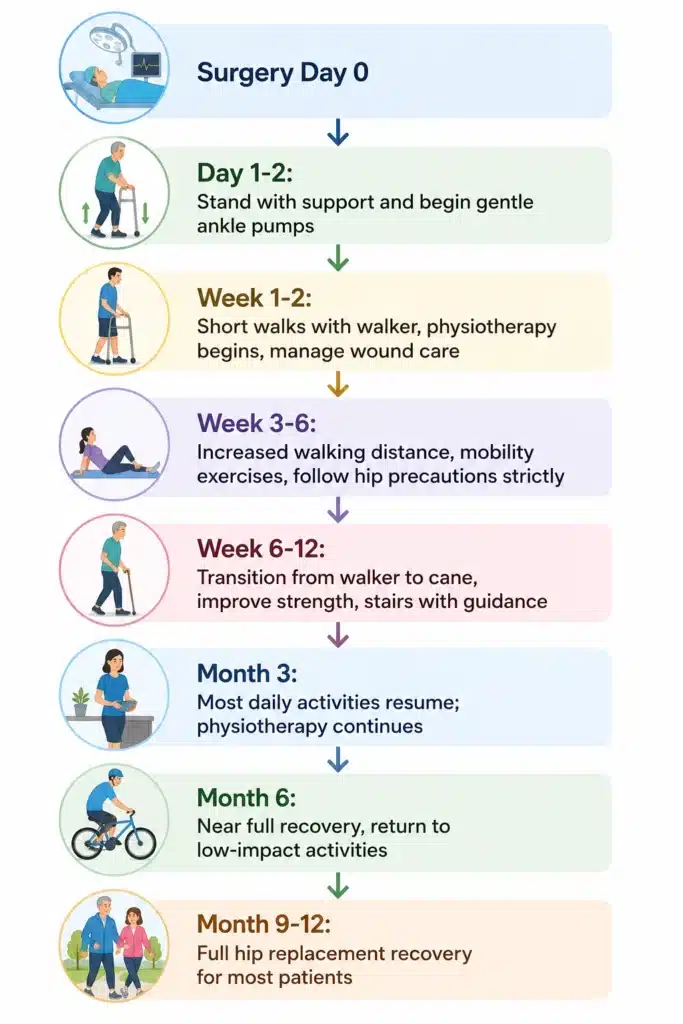 Hip replacement recovery