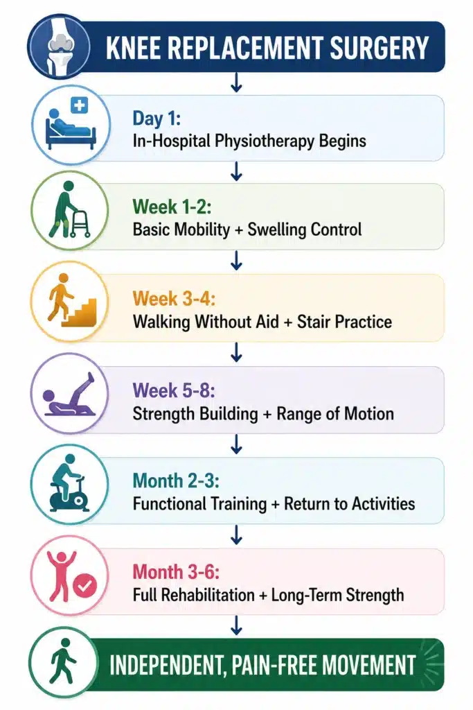 Physiotherapy after knee replacement
