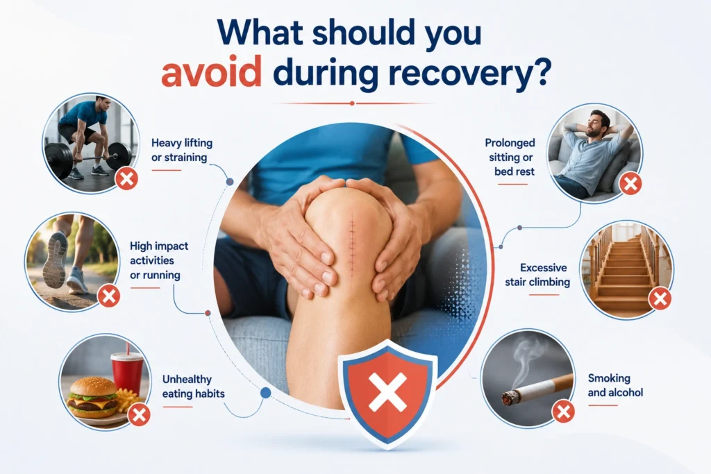 Things to avoid during recovery after knee replacement