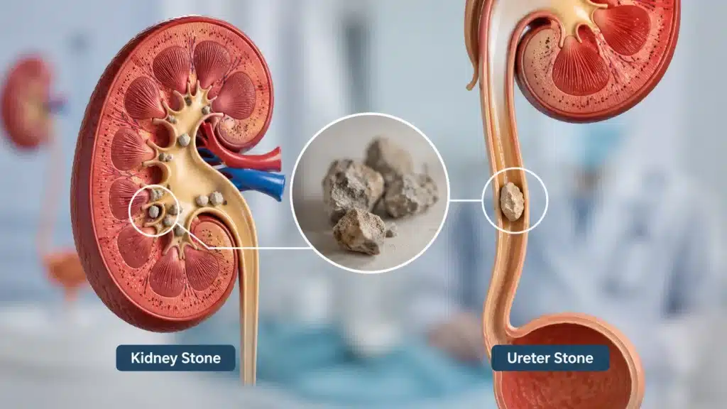 Ureter Stone vs Kidney Stone: