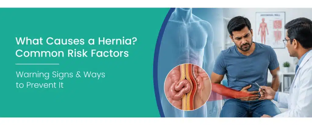 What causes a hernia?