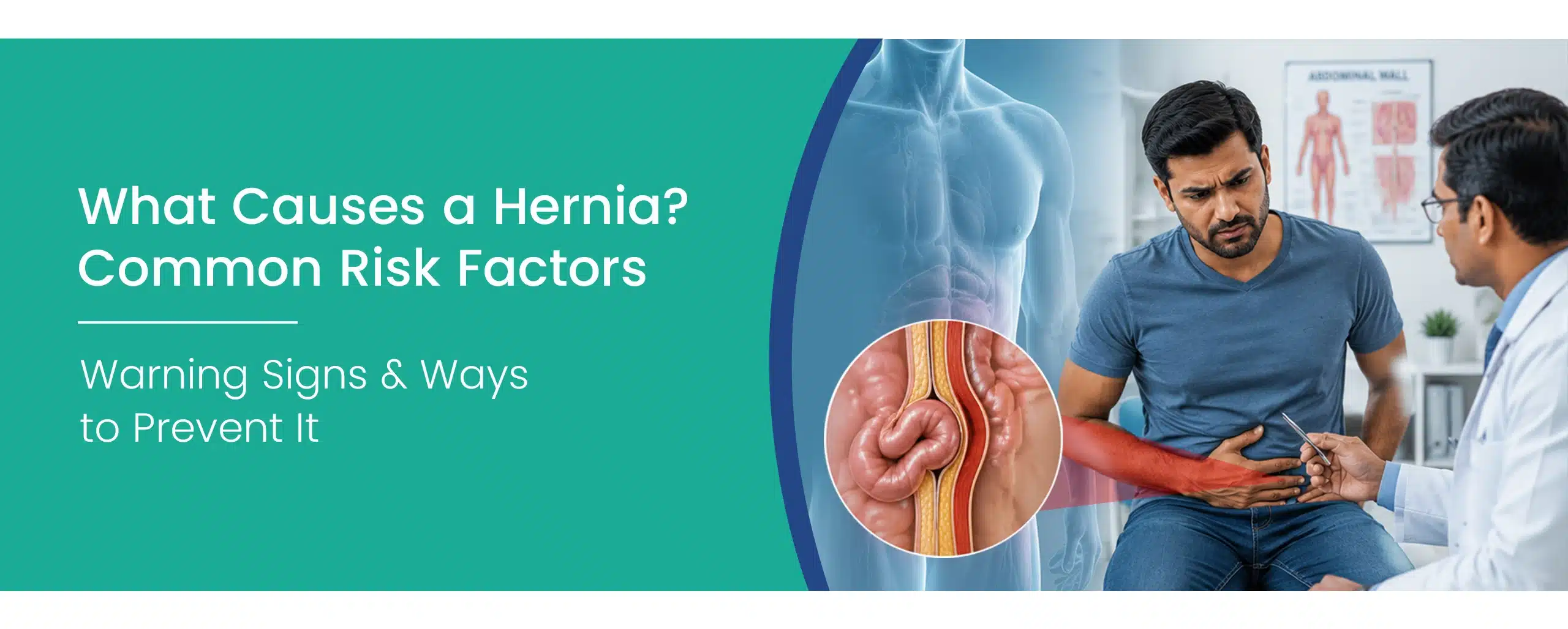 What causes a hernia?