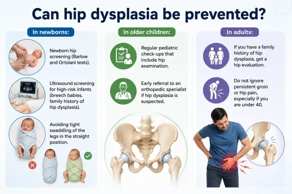 Can hip dysplasia be prevented?