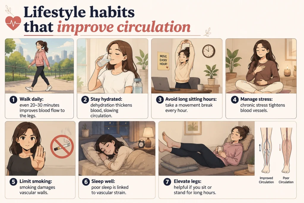 Lifestyle habits that improve circulation