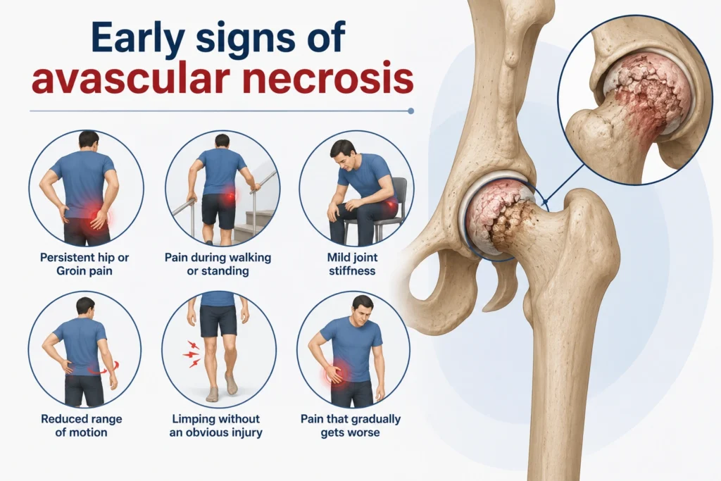 Early signs of avascular necrosis