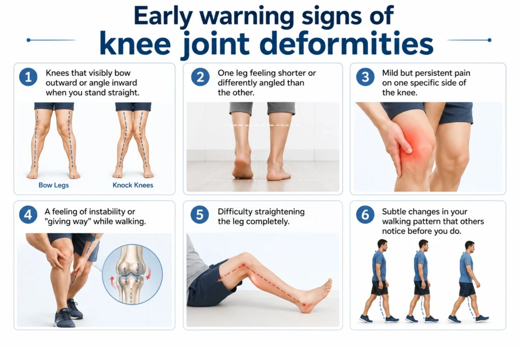 Early warning signs of knee joint deformities