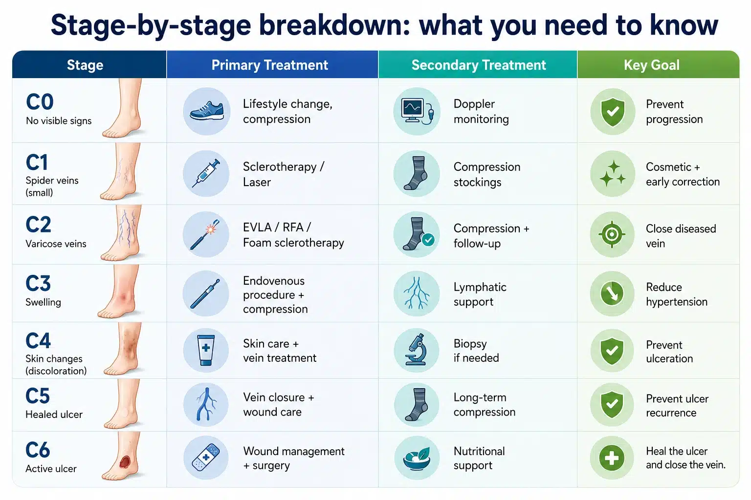 Stage-by-stage breakdown