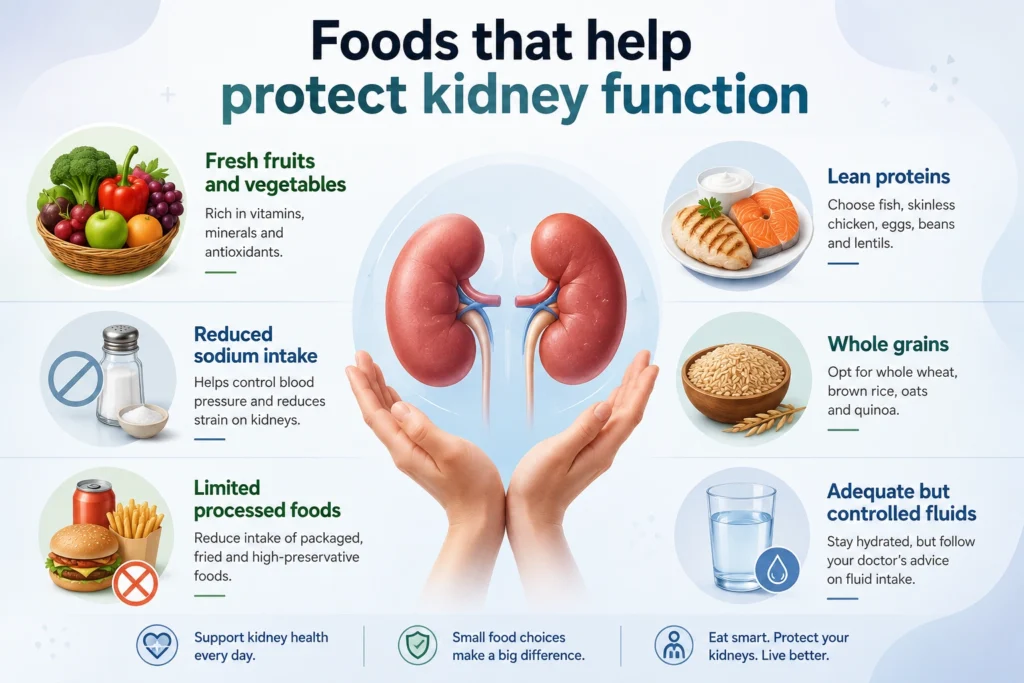 Foods that help protect kidney function