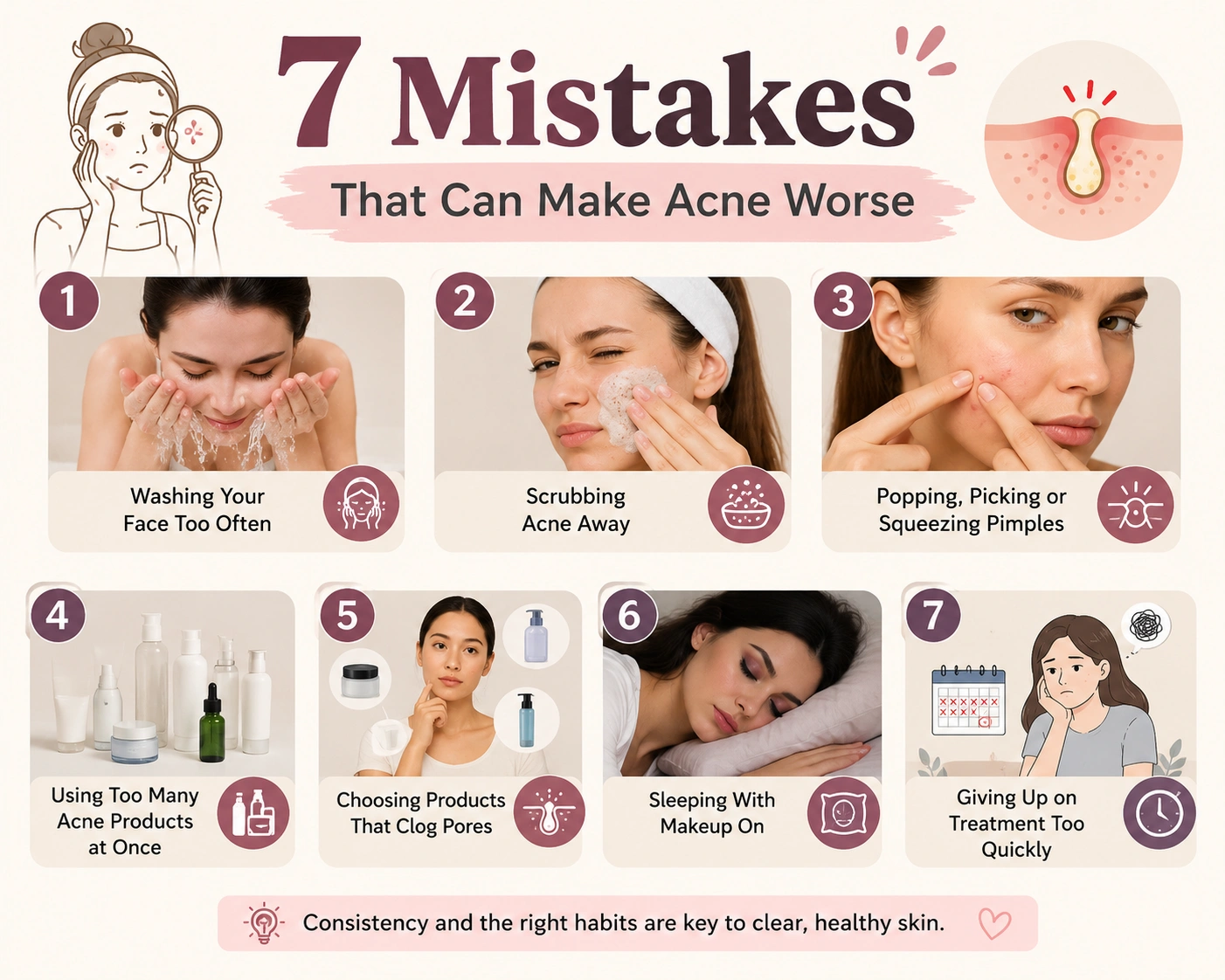 mistakes that make acne worse