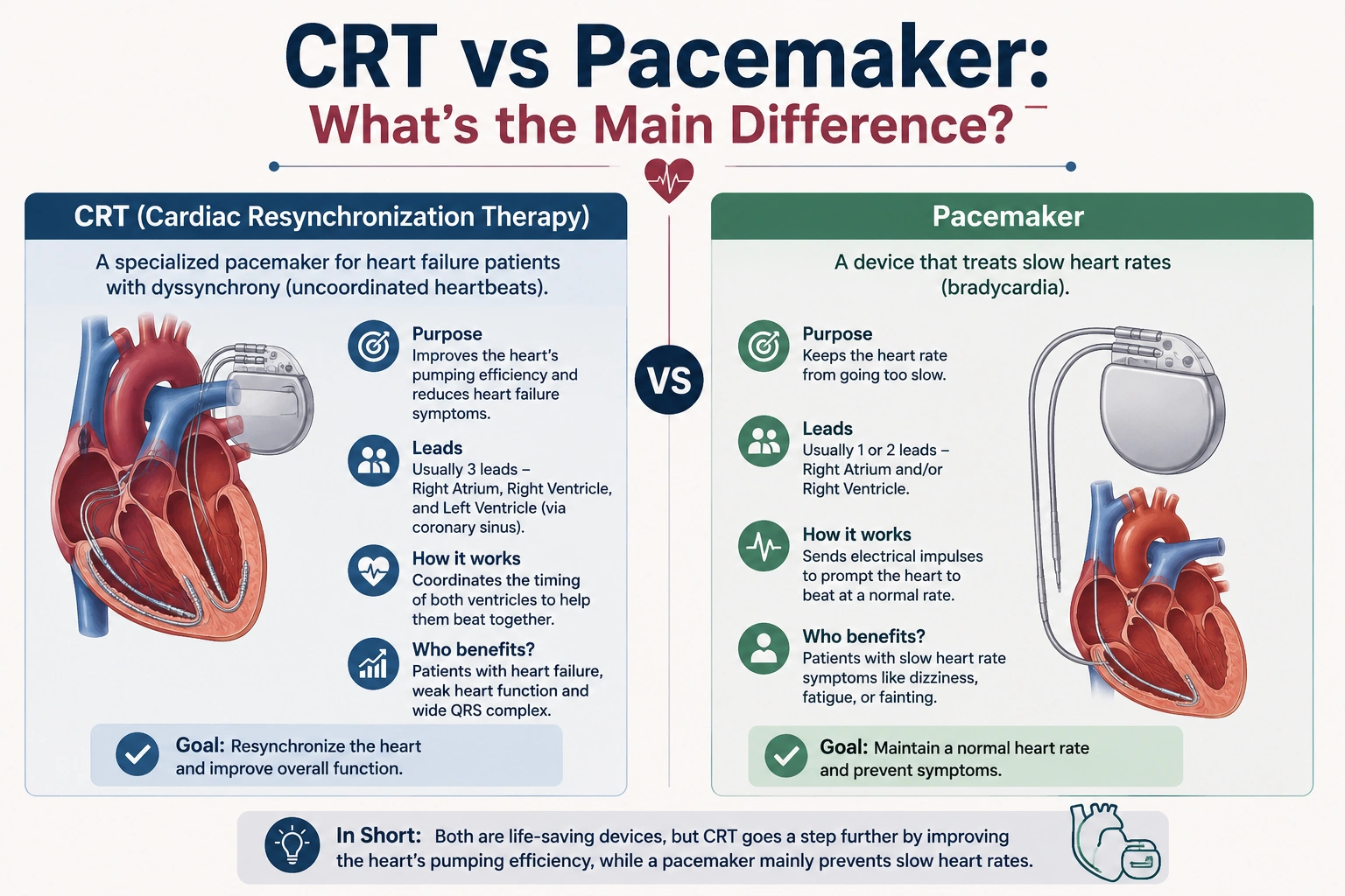 CRT vs Pacemaker
