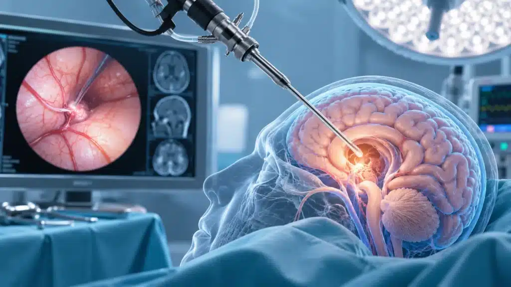 Endoscopic brain surgery