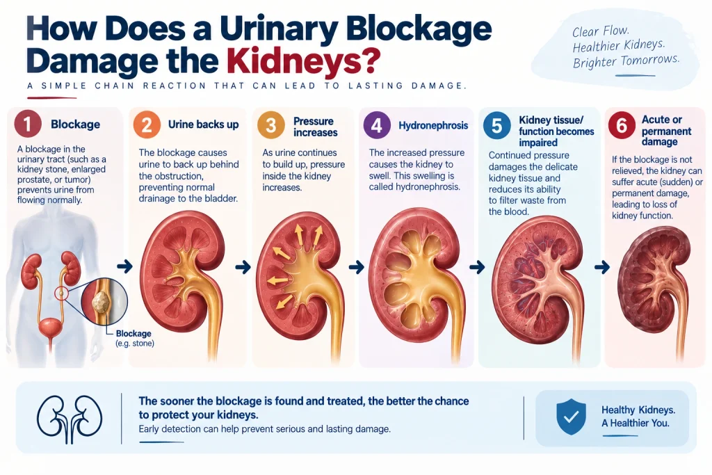 Urinary Blockage Damage the Kidneys