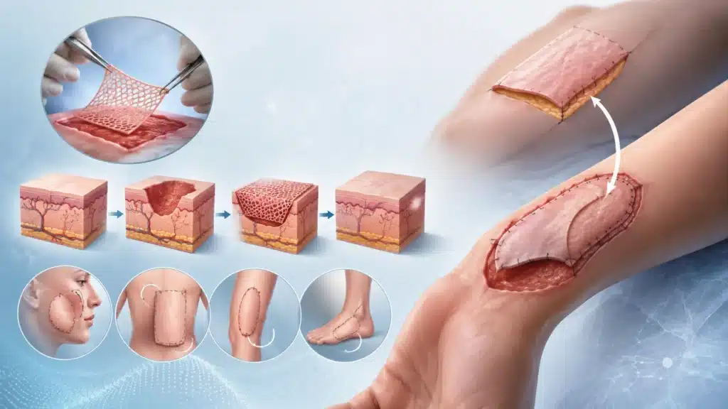 Skin grafting & flaps