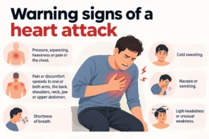 Warning signs of a heart attack